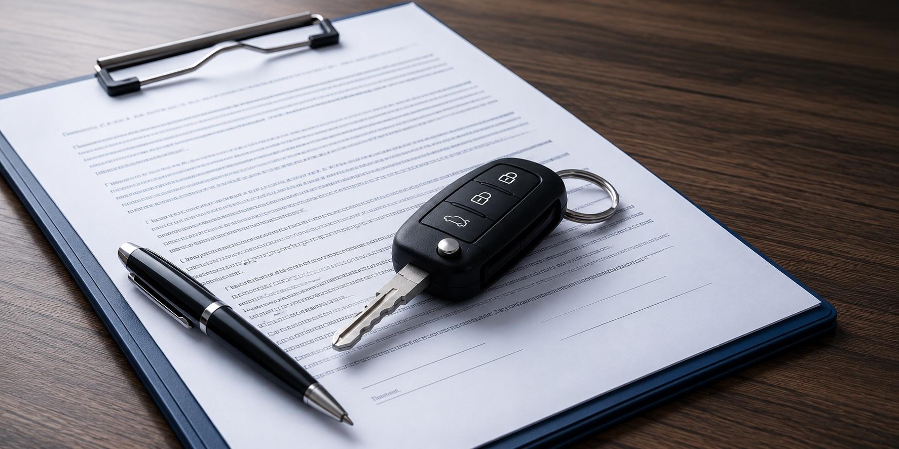 Handing over a car key