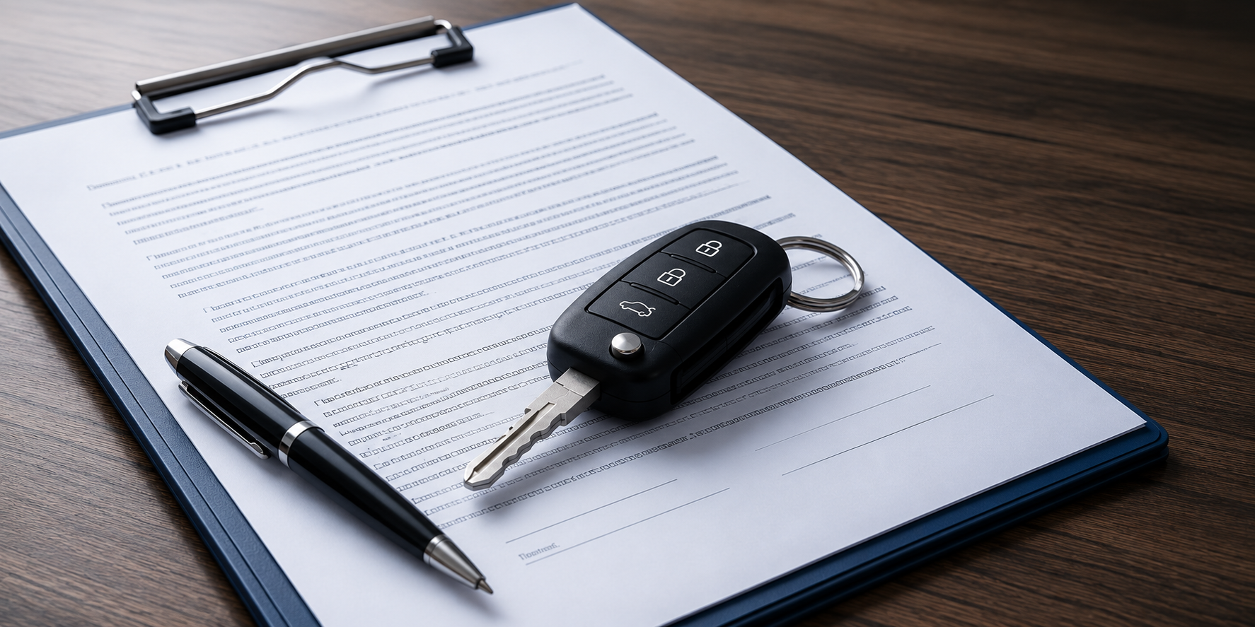 Handing over a car key